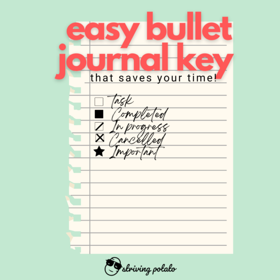 easy bullet journal key