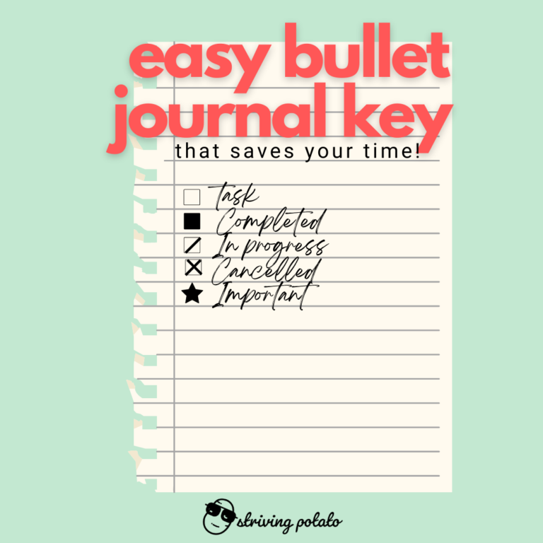 Easy Bullet Journal Keys That Saves Up Your Time